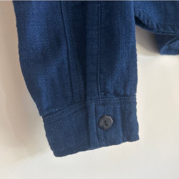 NWT Free People × Sandrine Rose Soft Denim Button‑Down – Indigo – Women’s XS - Picture 2 of 7